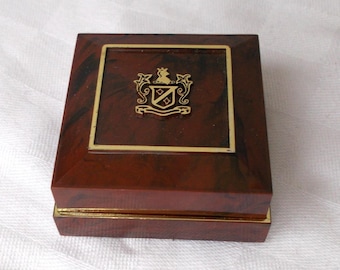 Vintage JEWELERS BOX for Necklace Meyer Treasure Chest  Brown Plastic