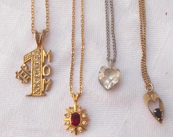 Choice: BIRTHSTONE NECKLACE #1 Mom January April Heart July Rhinestones