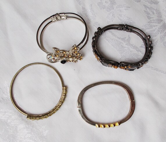 Choice - RHINESTONE BRACELET Stacking Layer Silve… - image 2