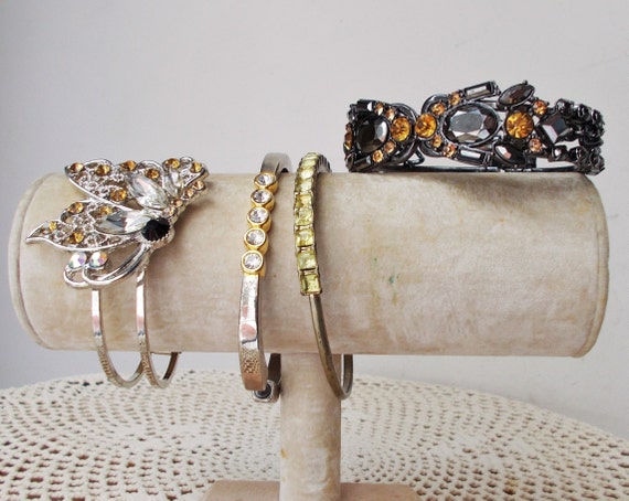 Choice - RHINESTONE BRACELET Stacking Layer Silve… - image 9