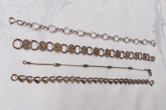 Choice - CHAIN BRACELETS Silvertone Layer Stack S… - image 4