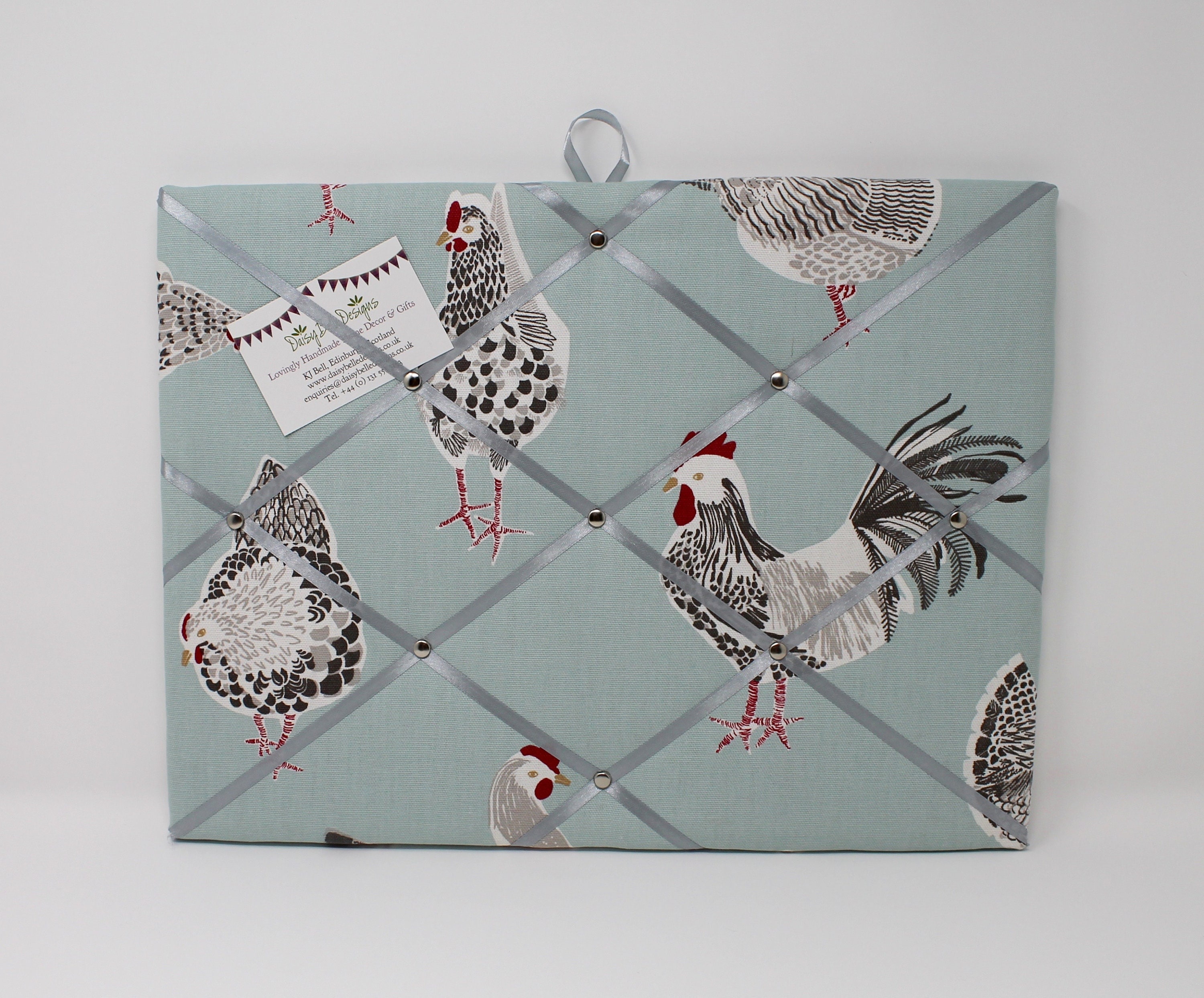 Handmade Pin Board Kitchen Noticeboard Chicken Fabric Etsy UK
