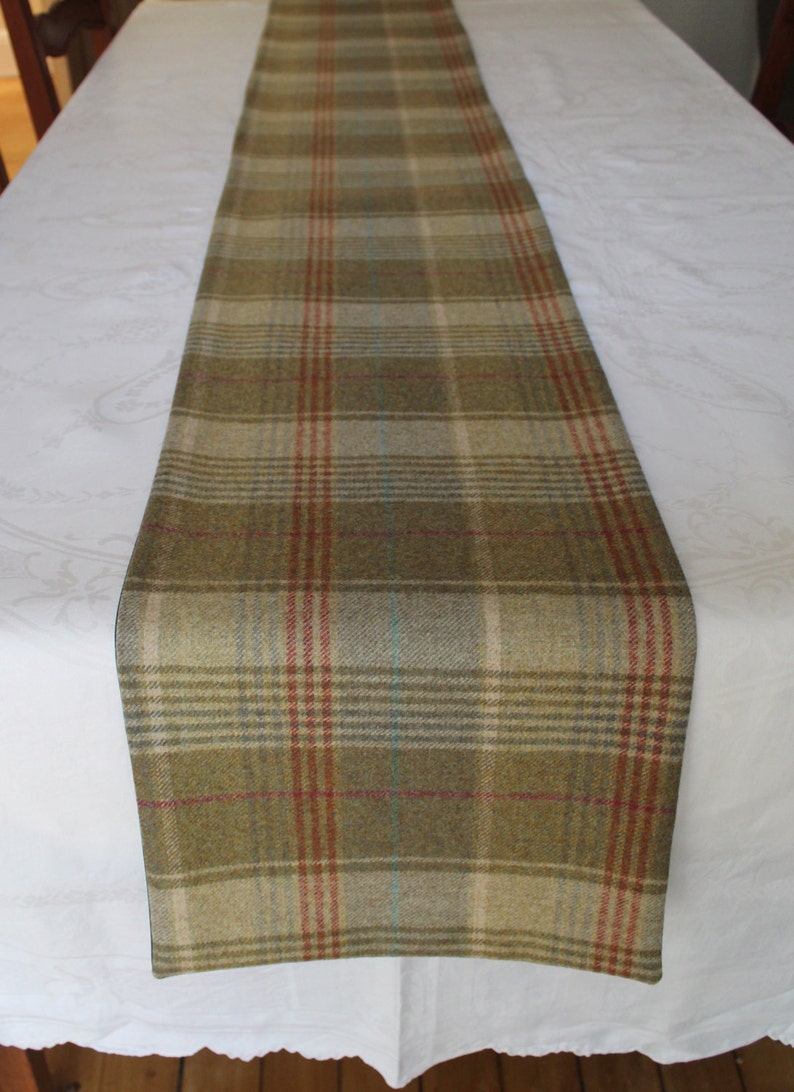 Green Tweed Table Runner Table Runner in the UK Etsy