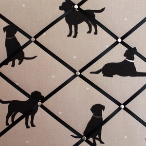 Fabric Noticeboard, Black Lab Pin Board, Labrador Gifts, Dog Pin Board image 6