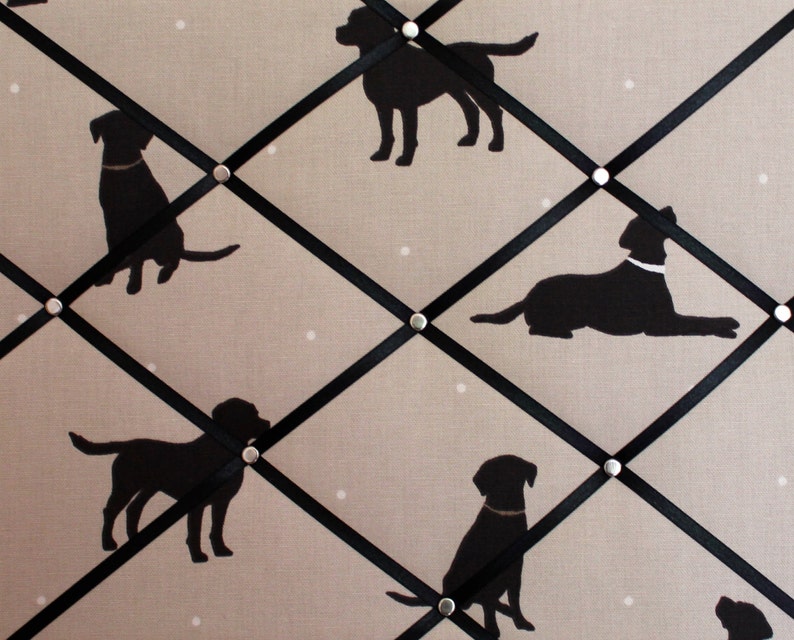 Fabric Noticeboard, Black Lab Pin Board, Labrador Gifts, Dog Pin Board image 6