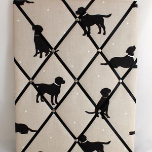 Fabric Noticeboard, Black Lab Pin Board, Labrador Gifts, Dog Pin Board image 4