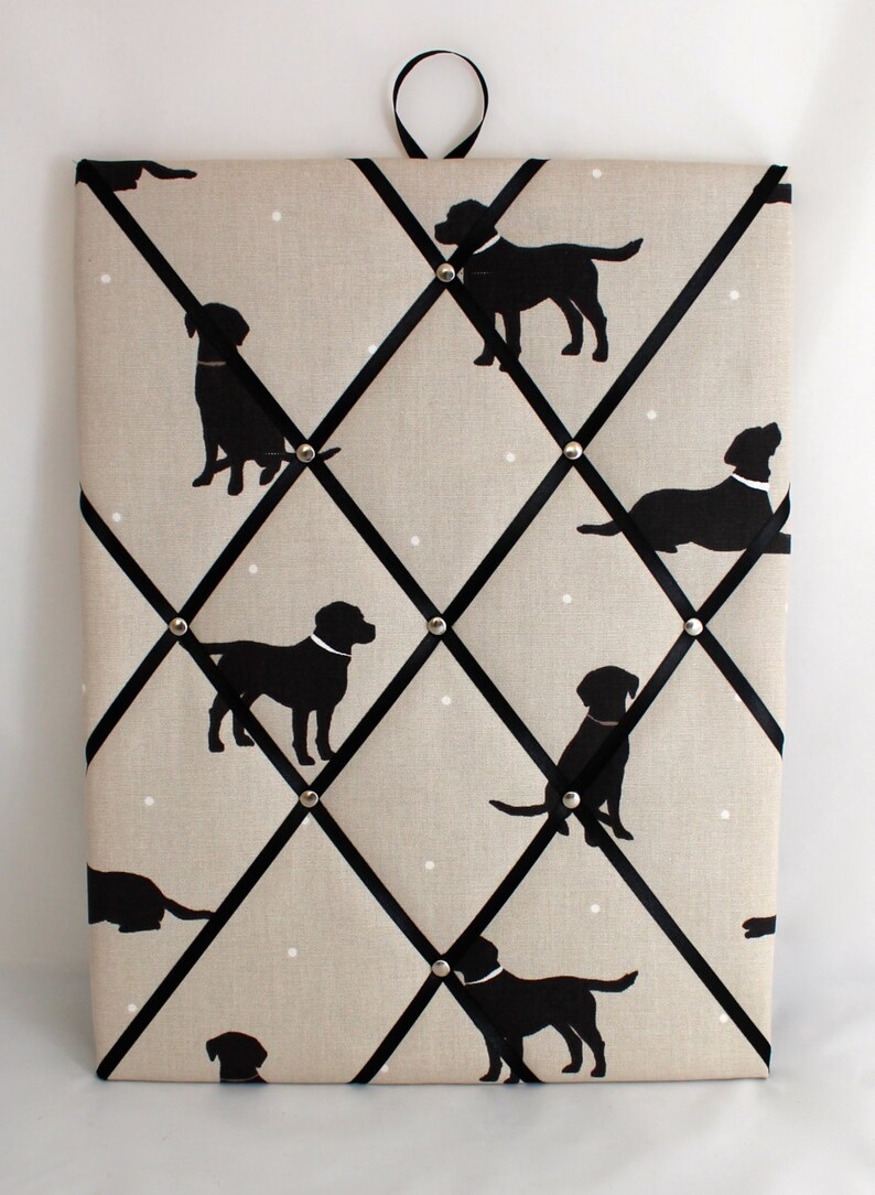 Fabric Noticeboard, Black Lab Pin Board, Labrador Gifts, Dog Pin Board image 4