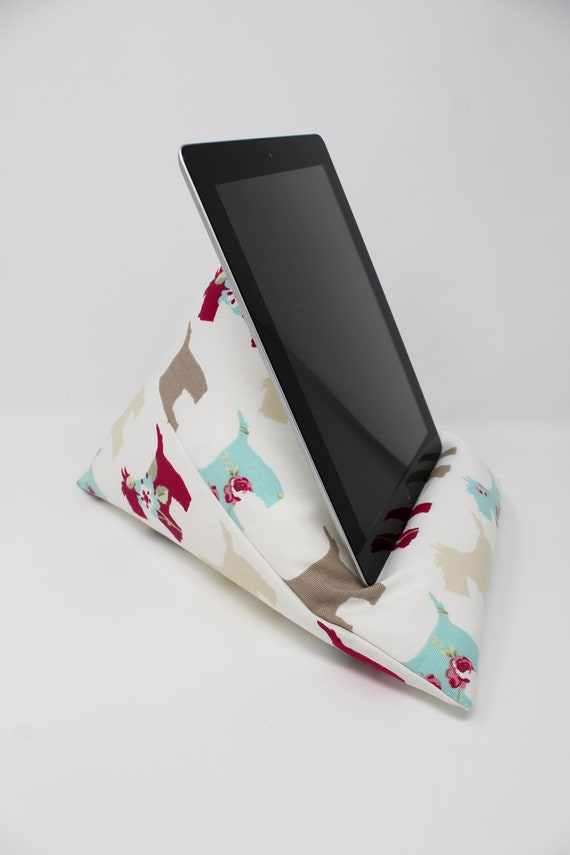 Beanbag Ipad Stand Scottie Dog Fabric Ipad Pillow Tablet Etsy