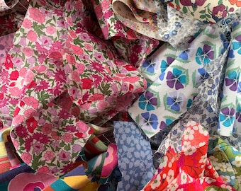 Liberty Fabric Scrap Bags, Small Floral Fabric Pieces, Tana Lawn Scraps, Liberty Fabric Remnants