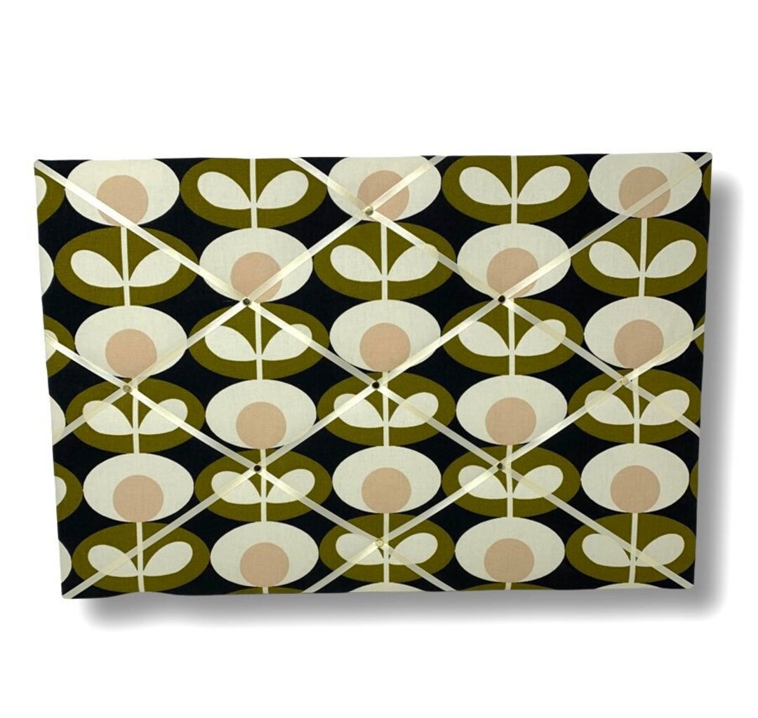 Orla Kiely Seagrass Oval Flower Fabric Pin Board, Orla Kiely Fabric
