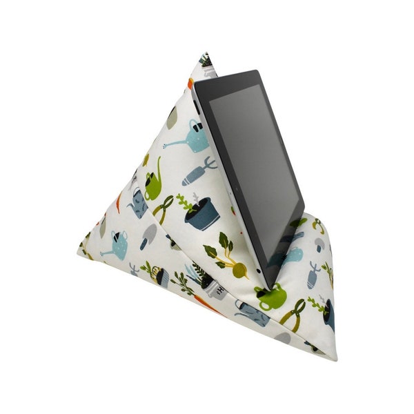 Support pour iPad de pouf en tissu jardin, support pour tablette Royaume-Uni, cadeau jardinier, support pour iPad, cadeau de potager, cadeau de jardinage