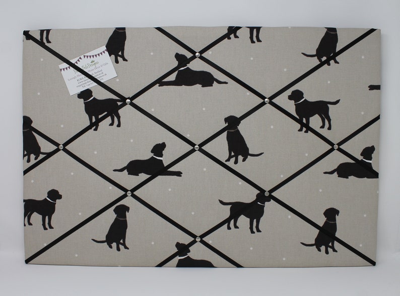 Fabric Noticeboard, Black Lab Pin Board, Labrador Gifts, Dog Pin Board image 3