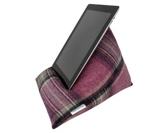 iPad Stand, Pink Tablet Stand, Tweed iPad Stand, Beanbag Tablet Stand, Tablet Pillow