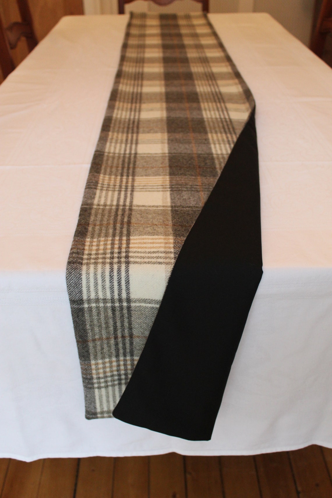 Grey Table Runner Grey Runner Tweed Table Runner Grey Etsy UK