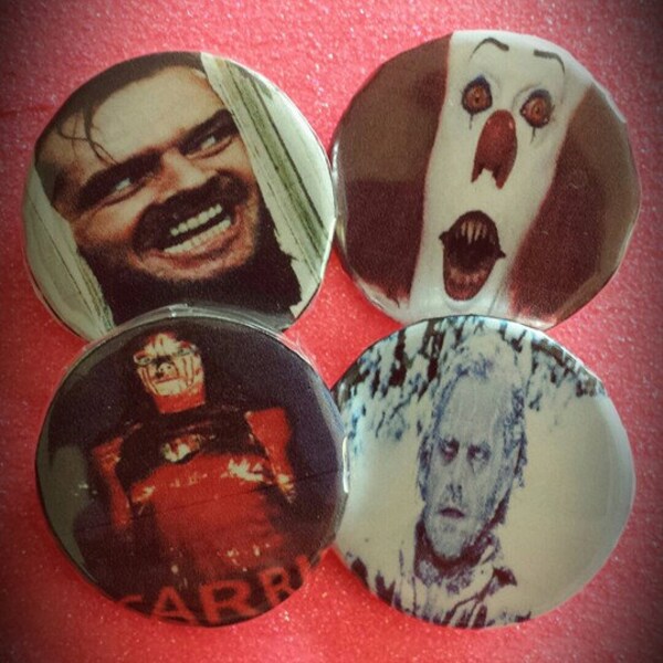 Stephen King Buttons Pins: The Shining/IT/Carrie