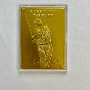 Babe Ruth Gold Card - Etsy