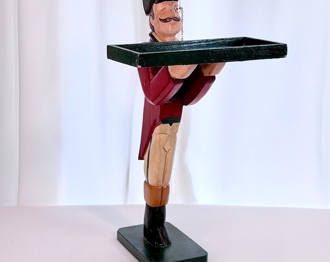 Butler Card Stand Vintage British Butler Tray Statue Bar Decor - Etsy