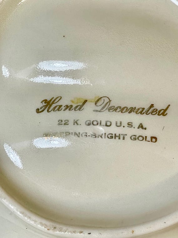 Vintage 22K Gold Clam Shell Trinket Dish - image 6