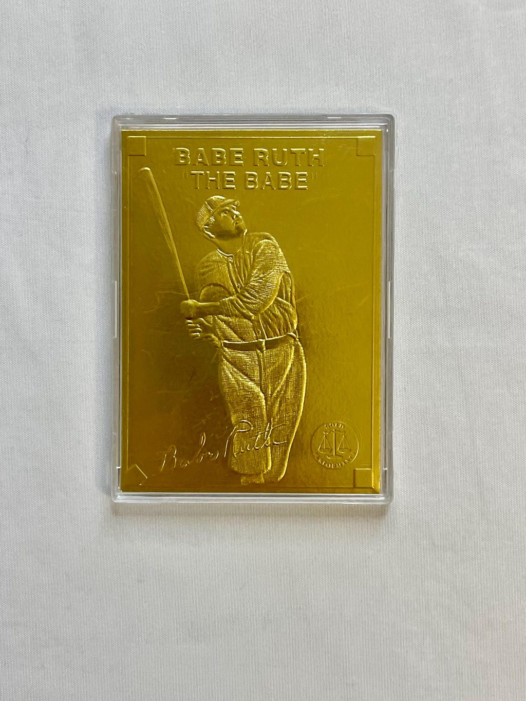 Vintage Babe Ruth Gold Tone Collectible Card Plaque “the Babe” Limited ...