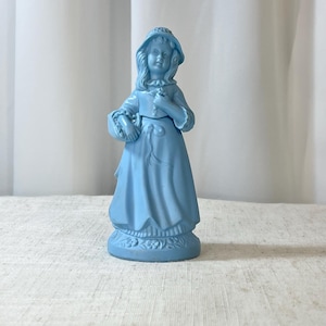Vintage Avon Glass Perfume Bottle, 1970's Avonshire Aqua Blue