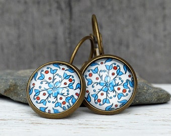 Earrings - Azulejos