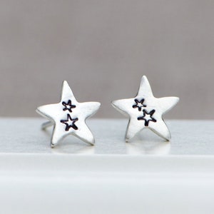 925 Plata de ley Studs estrella imagen 1