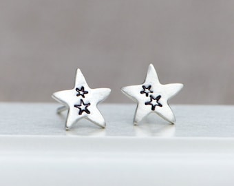 925 Plata de ley - Studs estrella