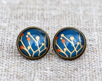 Boucles d’oreilles « "Branches en automne" »