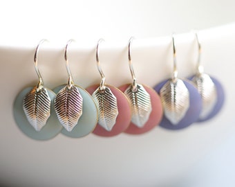 Boucles d’oreilles émail ~ 925 argent ~pastel Couleurs ~ Cadeaux pour vous