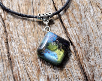 Peridote Orgonite® Pendant Necklace, Multicolor Orgoniet Hanger