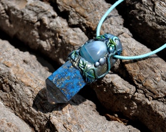 AGATE Orgonite® Crystal Clay Gemstone, Orgone Pendant Necklace, EMF Protection