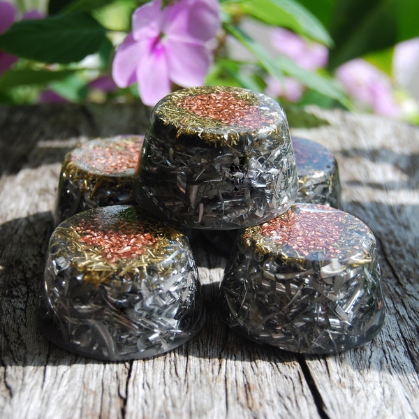 LOT of FIVE Orgonite® Orgone Tower Busters, Orgone Generators - EMF Protection Free Delivery !