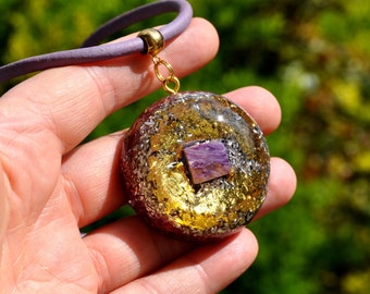 CHAROITE Orgonite® Pendant , Orgone Necklace - FREE Shipping !