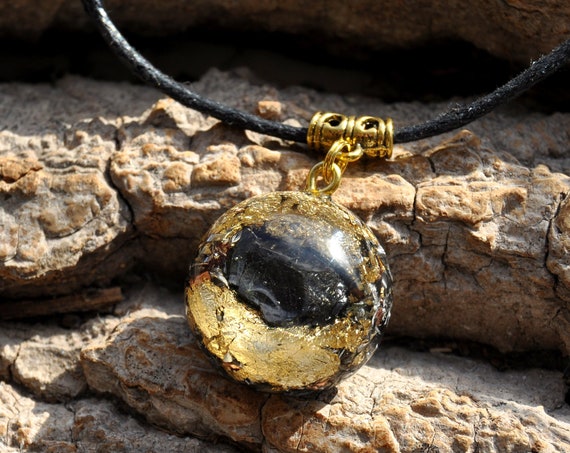Real Orgonite® with Elite Shungite and 24k Gold Pendant Necklace, Unisex
