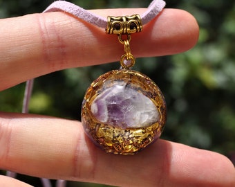 Amethyst Orgonite® pendant Necklace