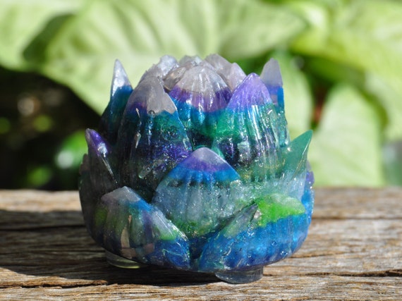 BLUE LOTUS Orgonite® Flower Emf Harmonizer - Orgone Generator® Multicolor