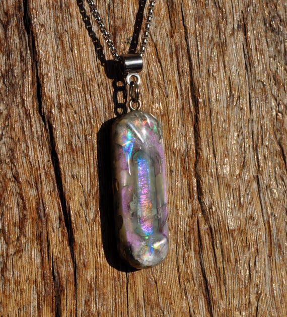 AQUA AURA Quartz Point Orgonite® pendant Necklace, EMF Harmonizer Unisex