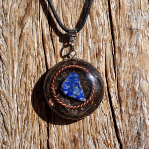 LAPIS LAZULI Tensor Ring Orgonite® Pendant Necklace