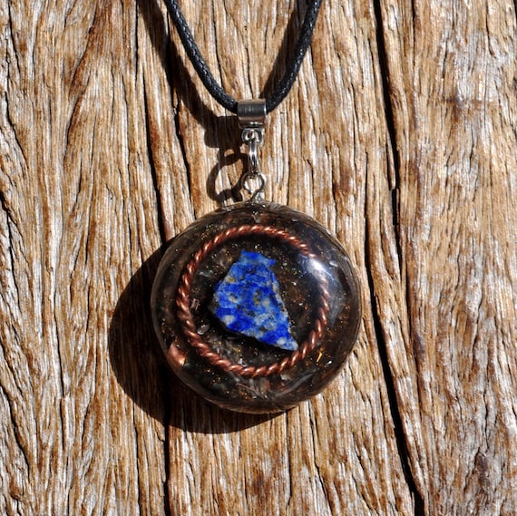 LAPIS LAZULI Tensor Ring Orgonite® Pendant Necklace Unisex