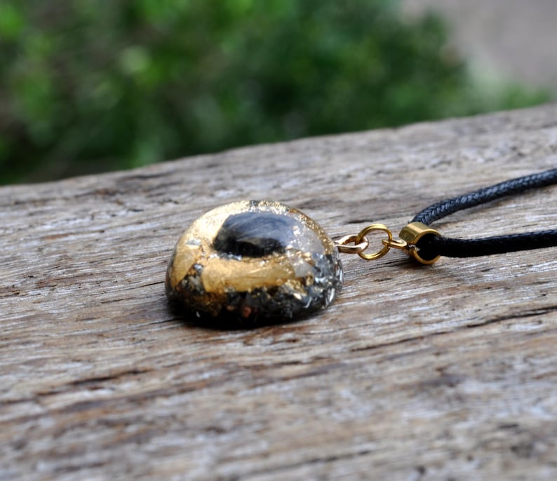 Äkta Orgonite® med Elite Shungite EMF-hänge ENERGY Harmonizer-halsband - Unisex bild 8