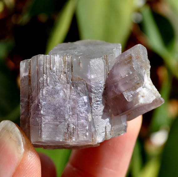 Purple Aragonite Cluster 31 gram - 1.09 Oz - Hexagonal Crystal, Bi-Color - FREE DELIVERY