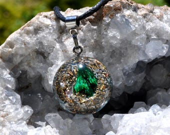 SILK MALACHITE Orgonite® Pendant Necklace - Unisex