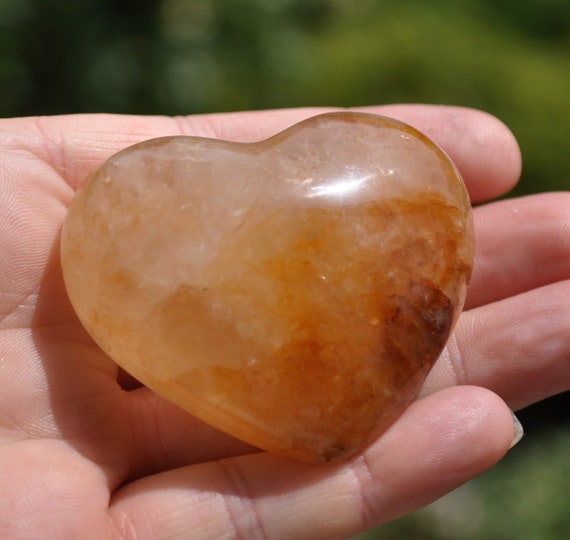 GOLDEN HEALER Quartz Heart  96 gram / 3.38 Oz - Free Delivery