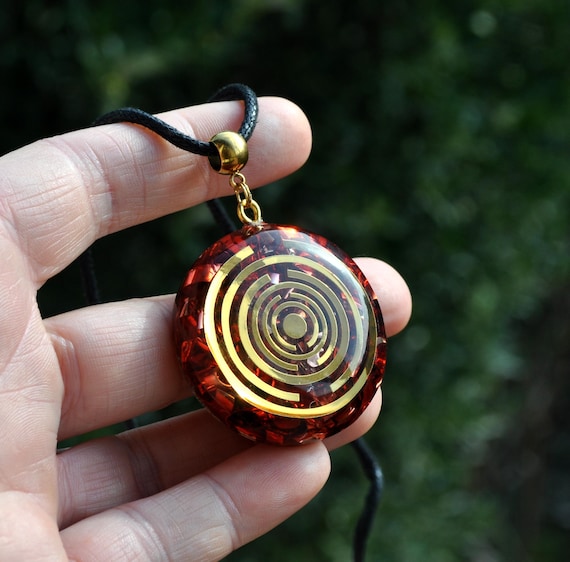 Orgonite Pendant Lakhovsky Pendant Red – Unique Jewelry Gift