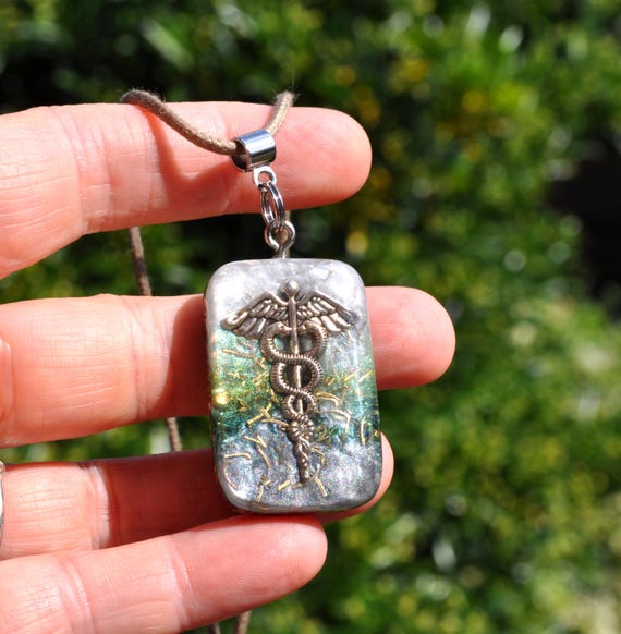 KUNDALINI CADUCEUS Emf Harmonizer Orgonite® Pendant Necklace