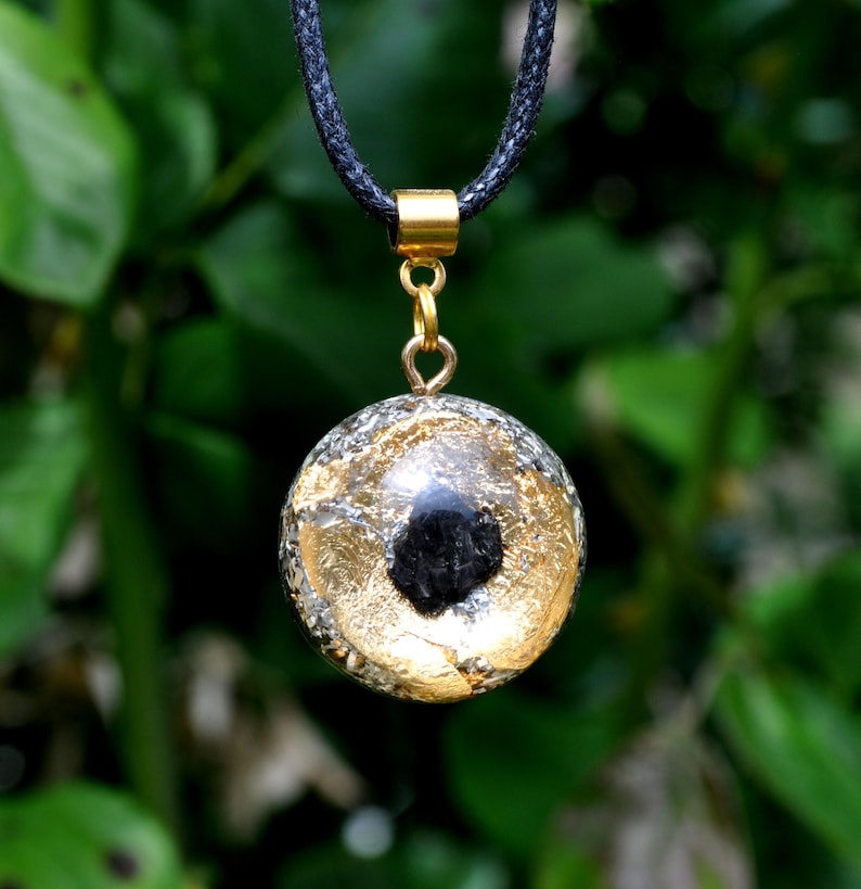 Äkta Orgonite® med Elite Shungite EMF-hänge ENERGY Harmonizer-halsband - Unisex bild 3