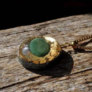 GREEN JADE Good Luck Fortune Orgonite® Pendant Necklace , Large - Unisex