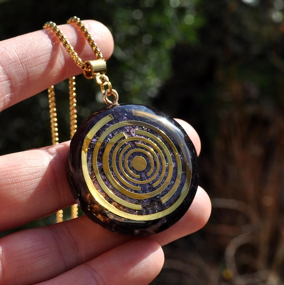 LAKHOVSKY Pendant Orgonite®  Pendant Purple Necklace  - EMF Harmonizer Protection - Unisex