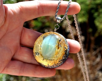 BLUE OPAL Pendant Orgonite® Orgone Pendant Necklace - Unisex