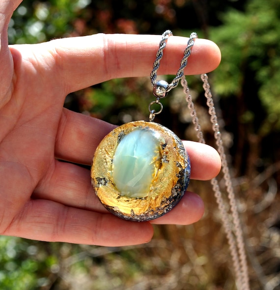 BLUE OPAL Pendant Orgonite® Orgone Pendant Necklace - Unisex